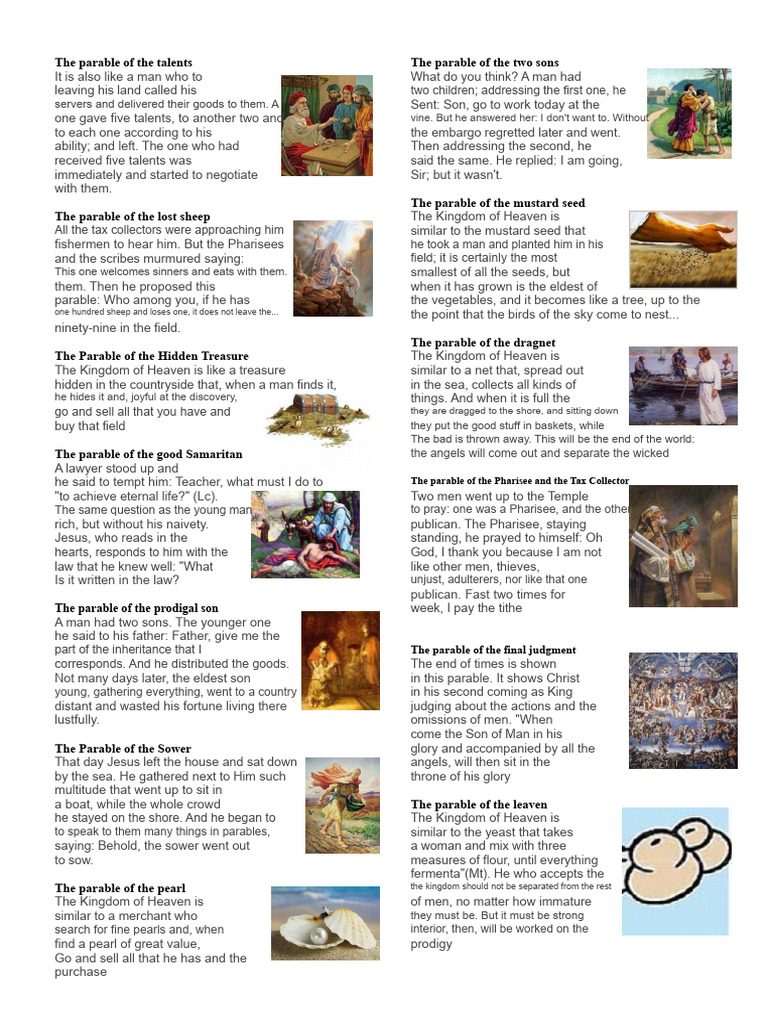Biblical Parables Explained | PDF | Parables Of Jesus | New Testament