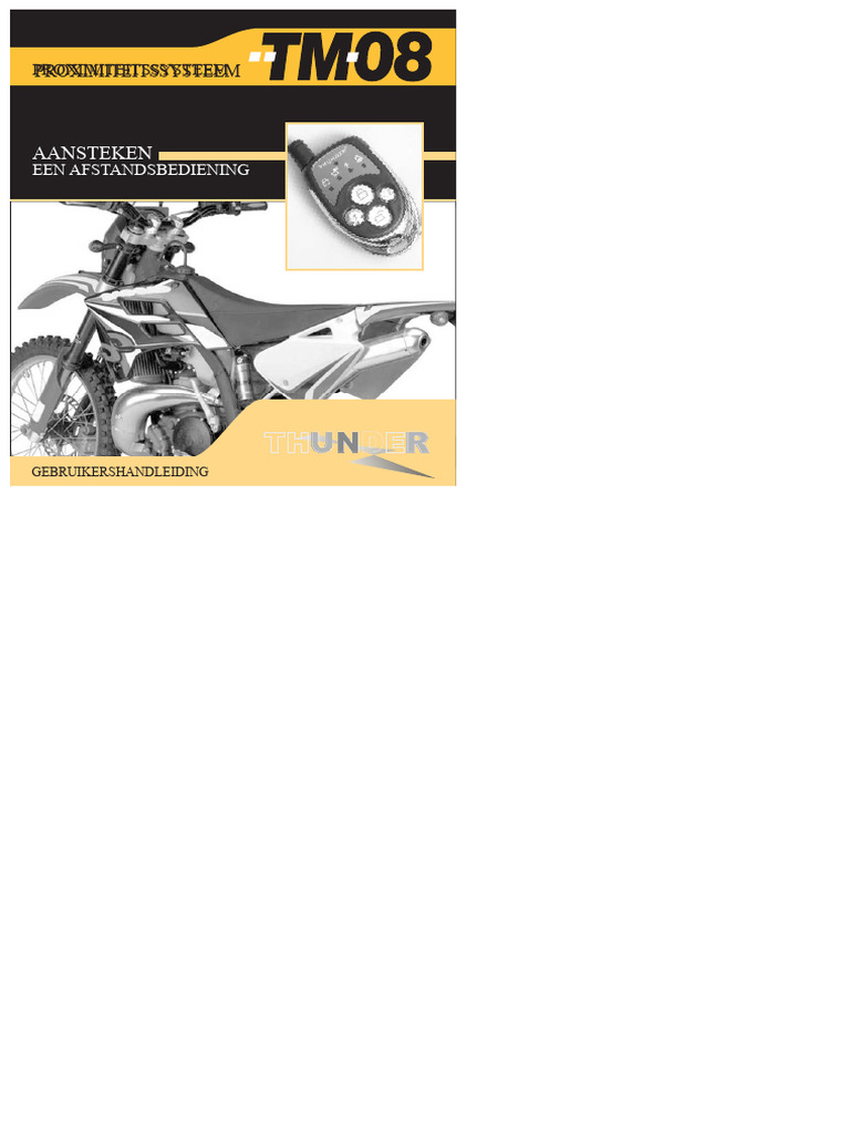 Thunder TM08 Alarm Handboek | PDF