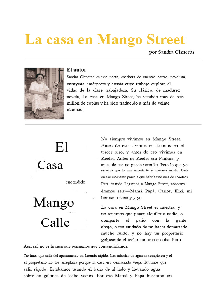 La Casa en Mango Street | PDF, image size:768x1024