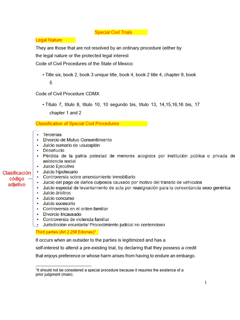 Special Civil Judgments Notes To | PDF | Lawsuit | Judgment (Law)
