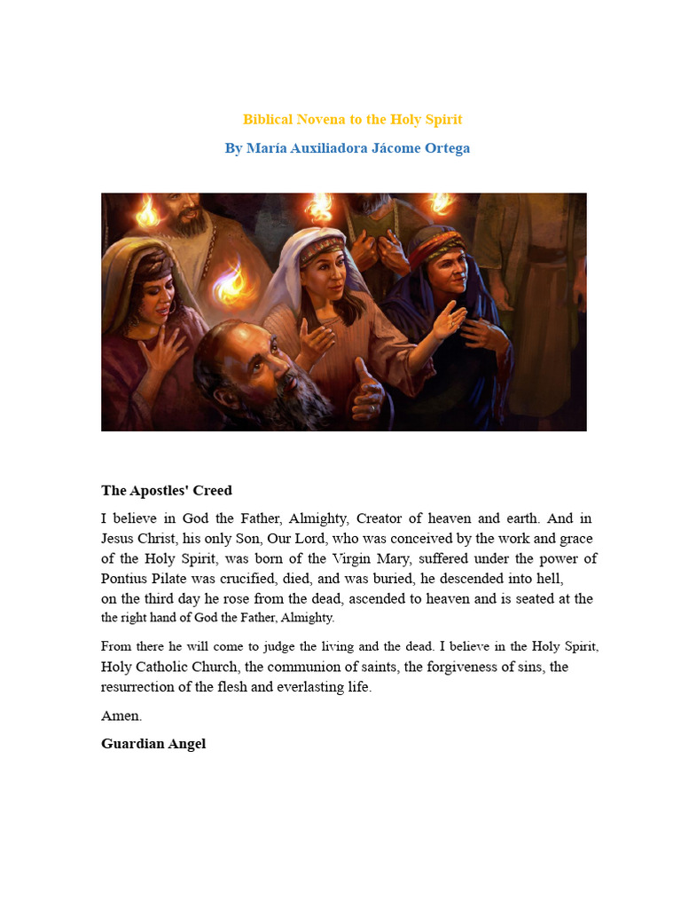 Biblical Novena To The Holy Spirit | PDF | God The Father | Jesus