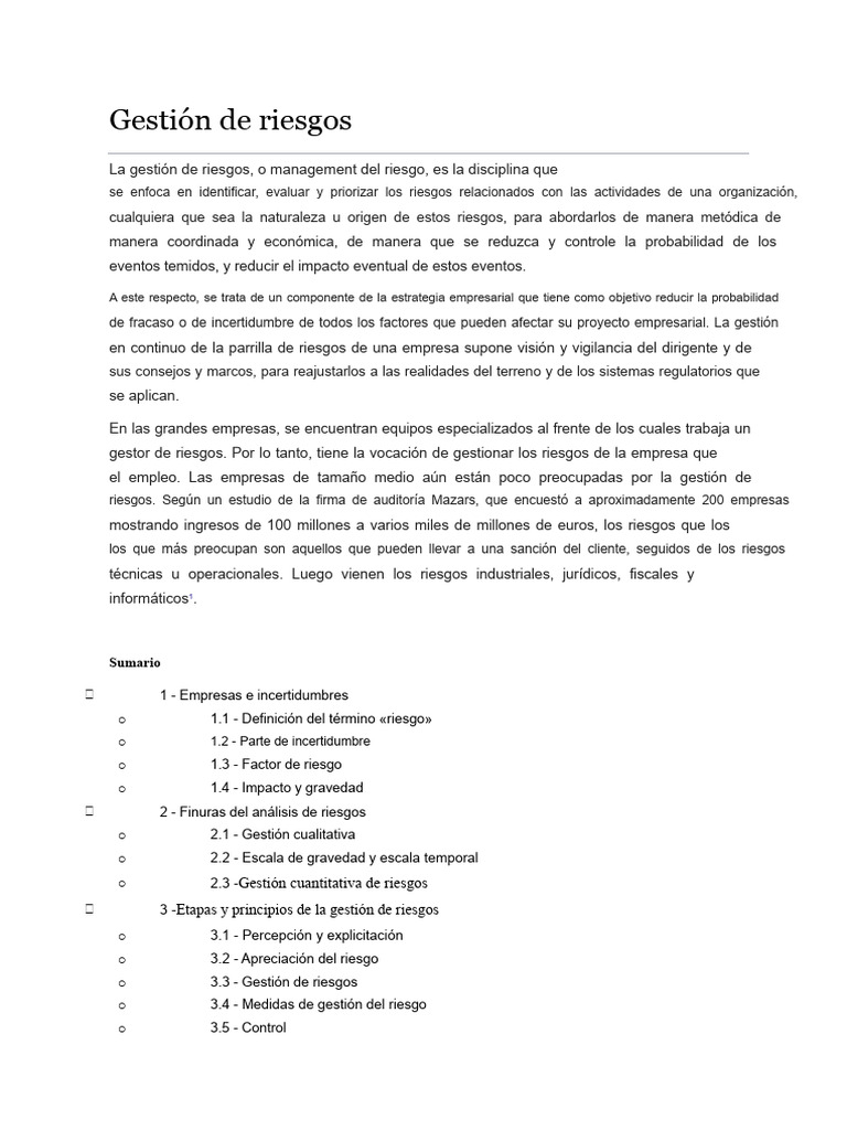 Gestión de Riesgos Empresariales Efectiva | PDF | Riesgo | Probabilidad