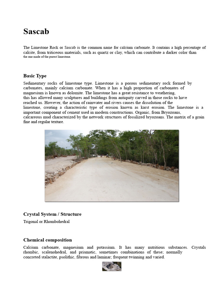 Overview of Sascab Limestone Properties | PDF | Limestone | Sedimentary ...