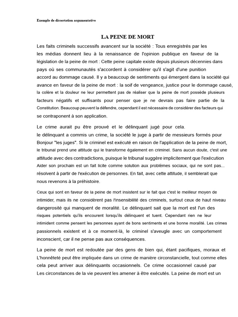 Arguments contre la peine de mort | PDF | Peine capitale | Crimes