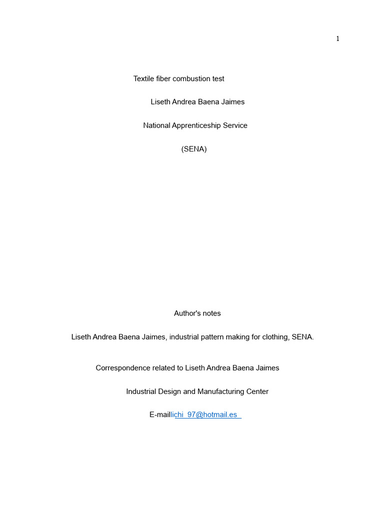 Textile Fiber Combustion Analysis | PDF | Fibers | Textiles