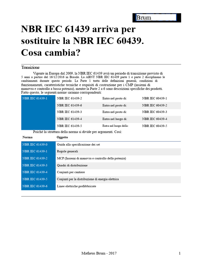 Norma Iec 61439 | PDF