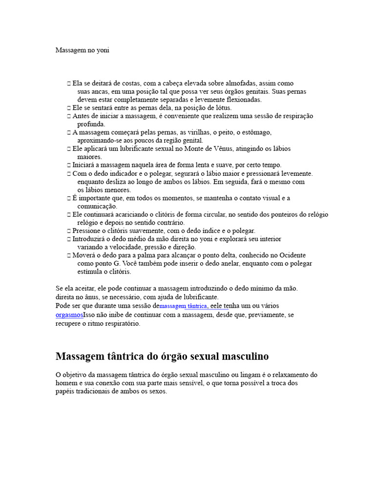 Guia Prático de Massagem Yoni | PDF | Massagem | Clitóris