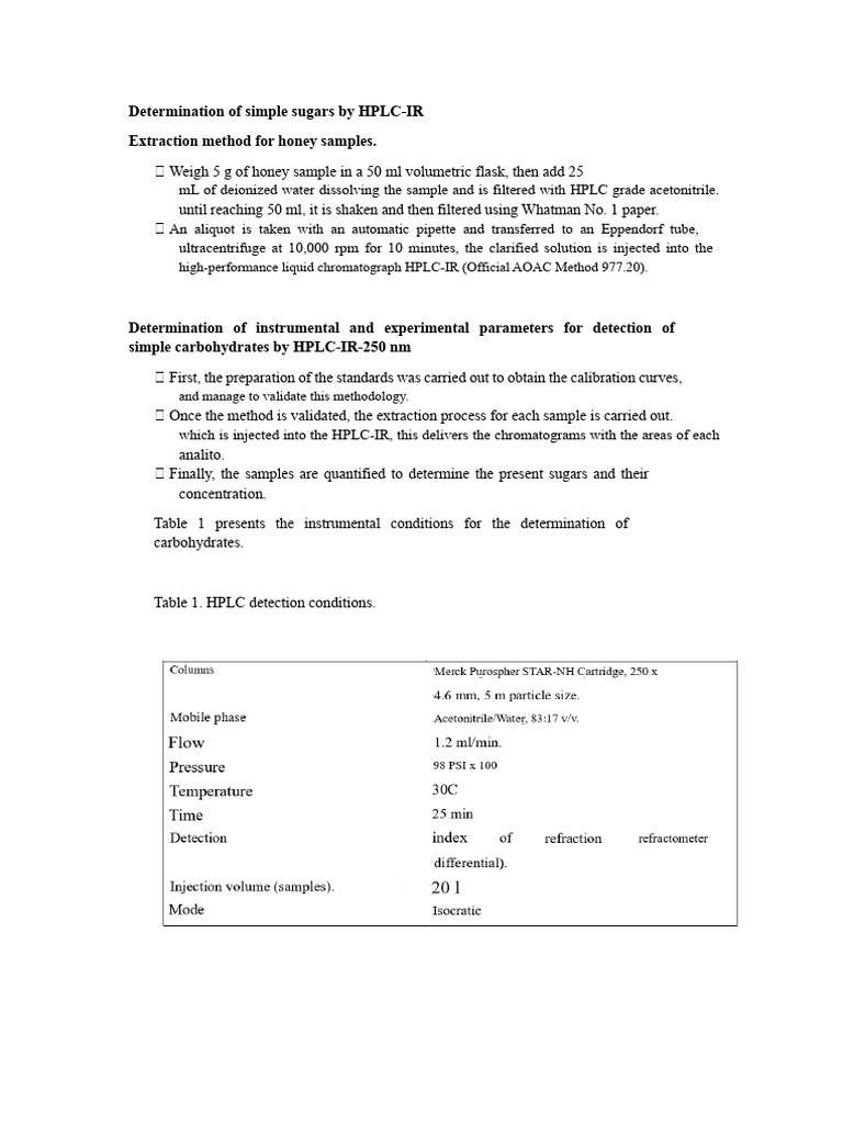 HPLC-IR Analysis of Sugars and Vitamin C | PDF | High Performance ...