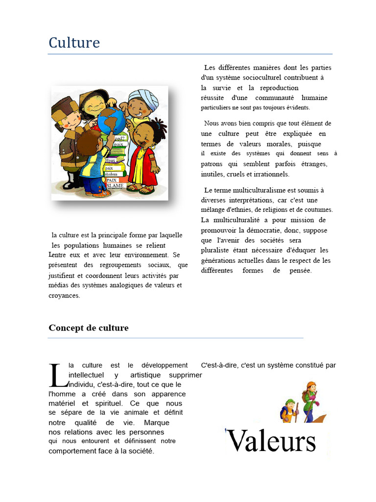 Définition de la multiculturalité | PDF | Identité (Science sociale ...