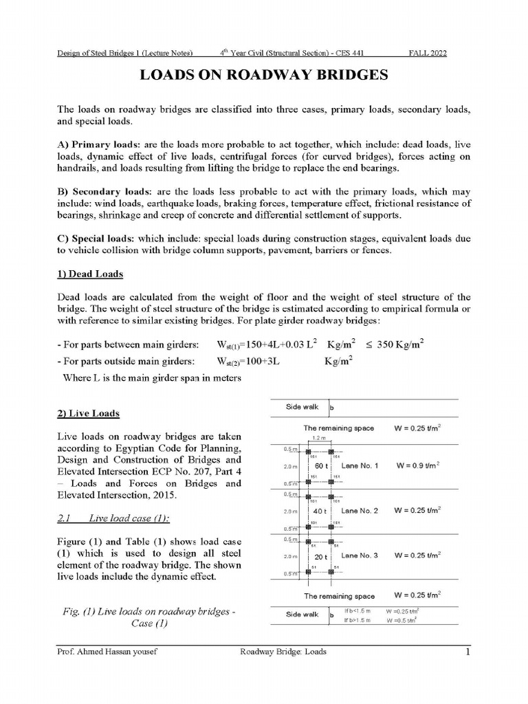 Bridge (1 2) Loads 1 | PDF