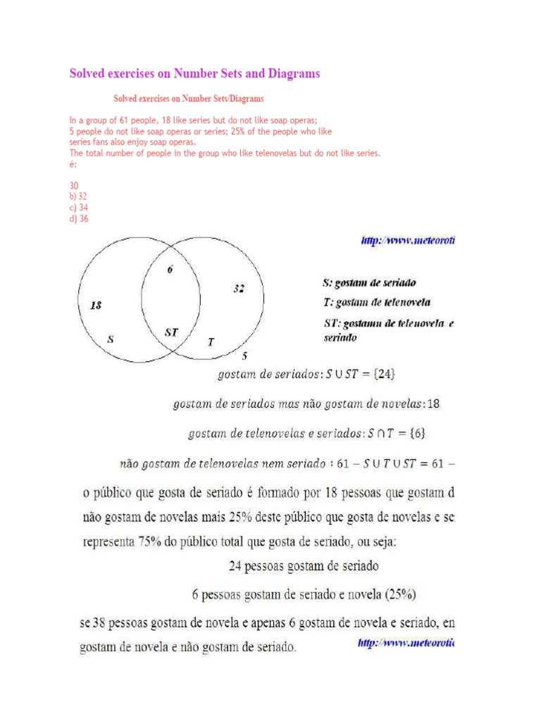Solved Exercises on Number Sets | PDF