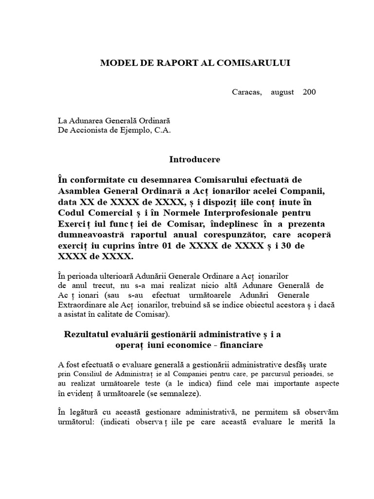 Raport de Comisar | PDF