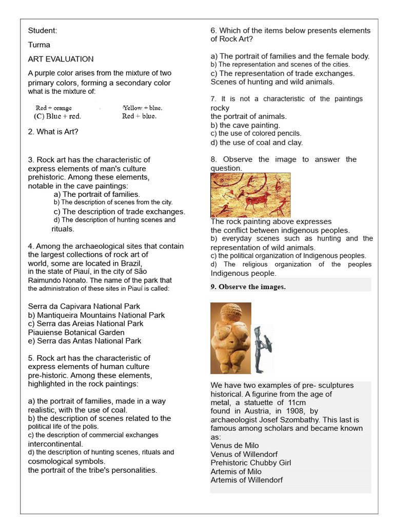 Art Evaluation | PDF | Rock Art | Paintings