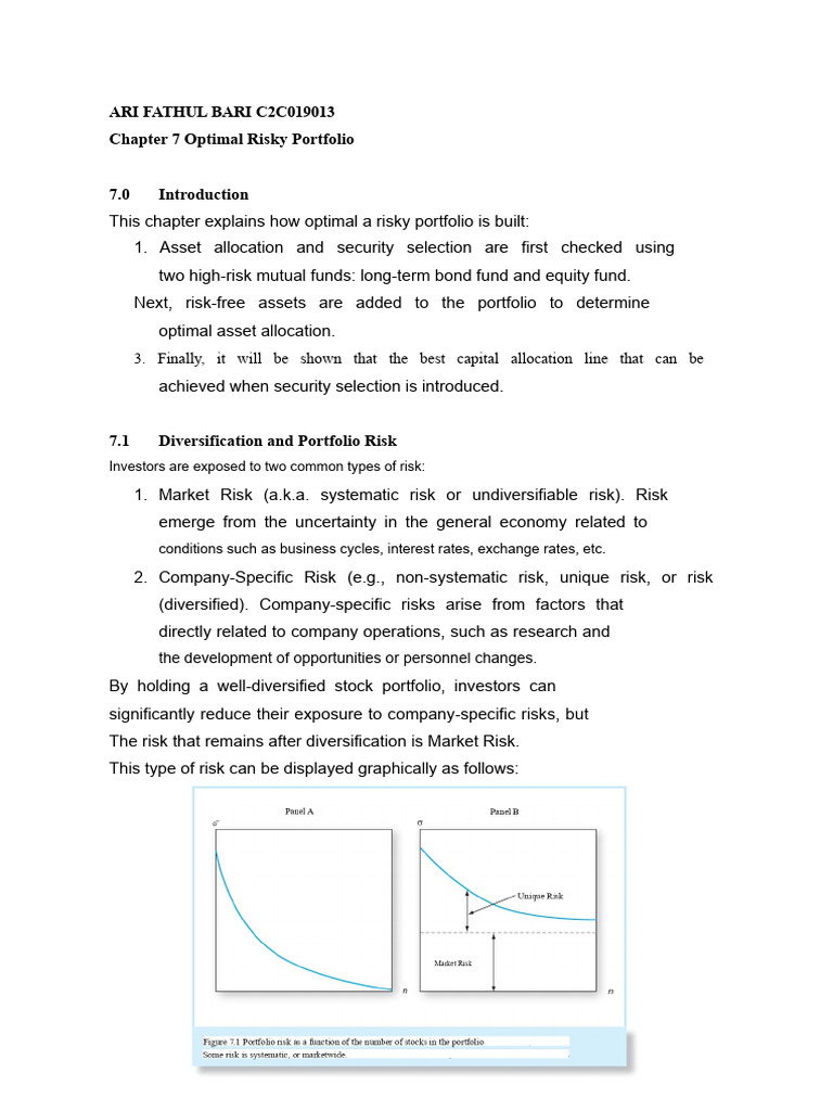 Optimal Risky Portfolio Strategies | PDF | Diversification (Finance ...