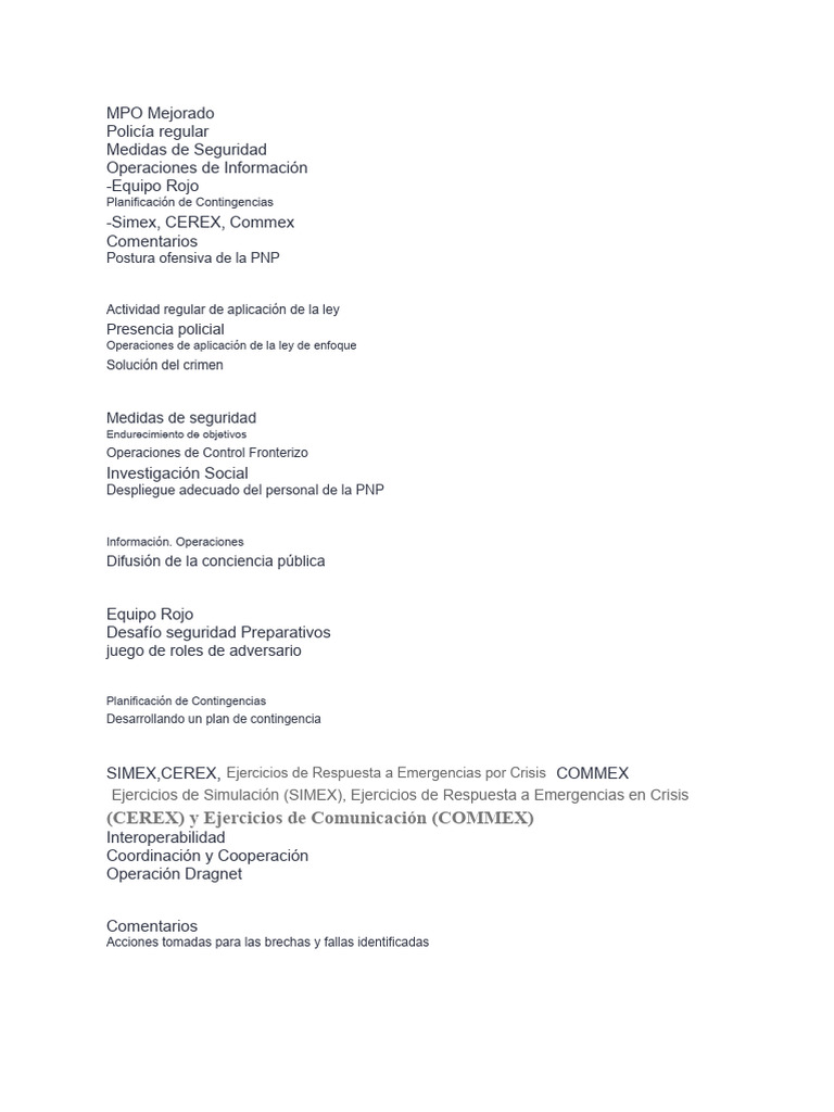 MPO Mejorado | PDF | Policía | Seguridad nacional