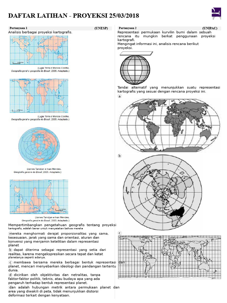 Analisis Proyeksi Kartografis 2018 | PDF