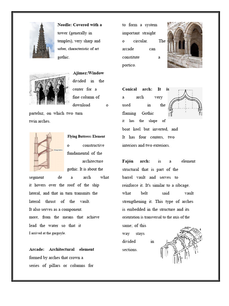 Gothic Architecture Terminology Guide | PDF | Gothic Architecture ...