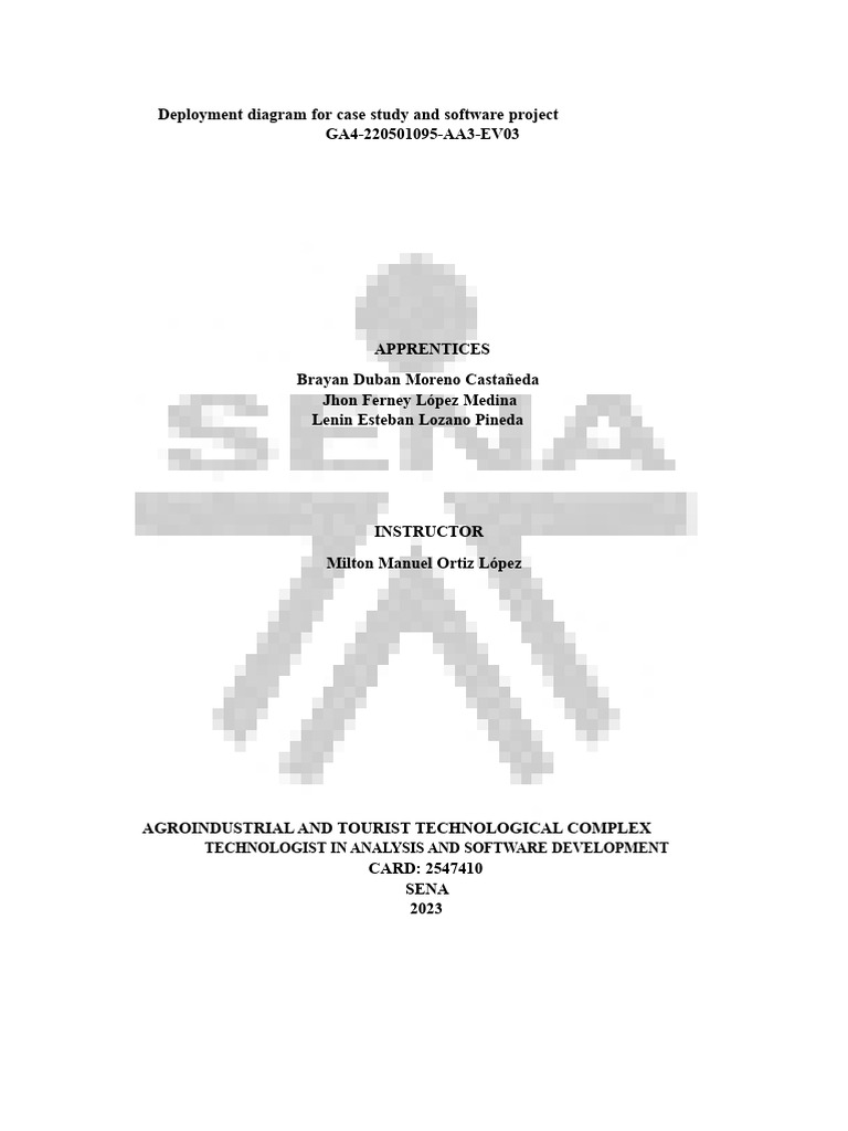 Deployment Diagram For Case Study and Software Project GA4 | PDF ...