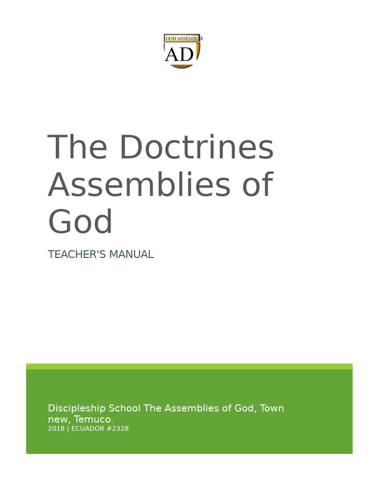 Assemblies of God Discipleship Manual | PDF | Trinity | Justification ...