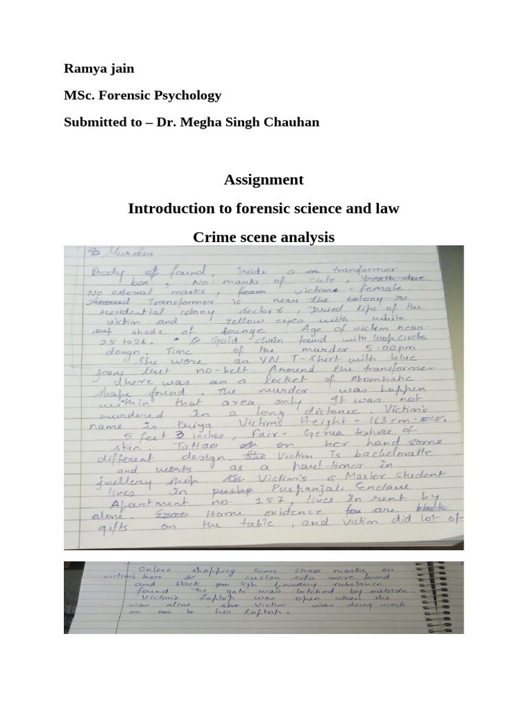 Forensic Science Principles in Homicide Analysis | PDF | Crime Scene ...