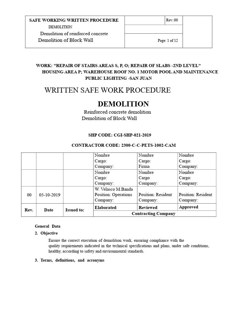 Pets Demolition | PDF | Personal Protective Equipment | Occupational ...