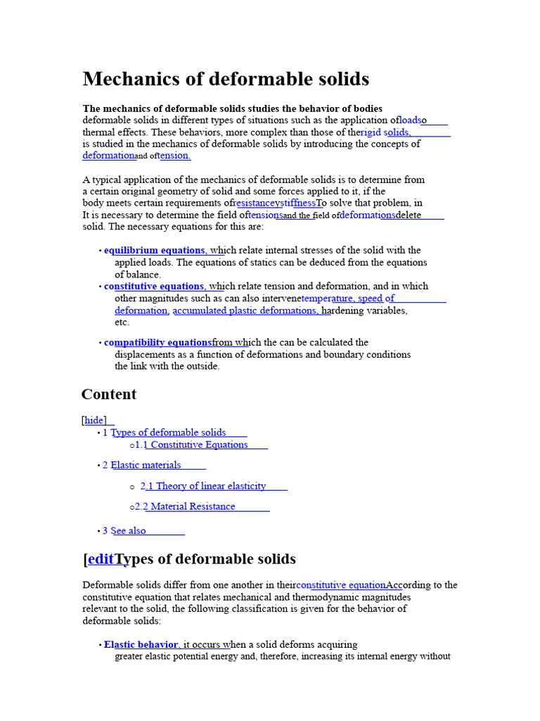 Mechanics of Deformable Solids | PDF | Deformation (Engineering ...
