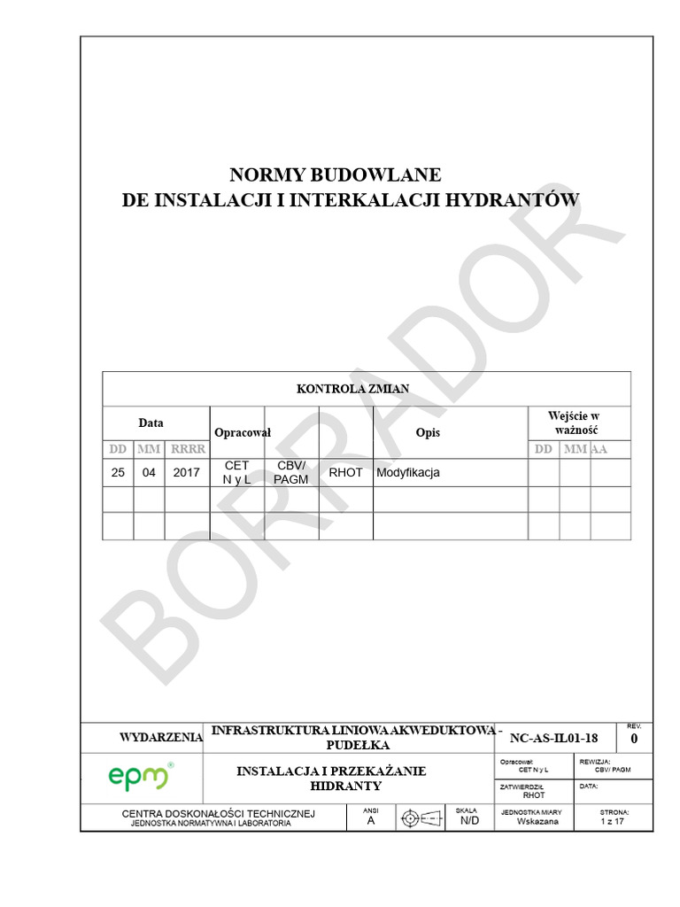 NC Jako IL01 18 Instalacja I Interkalacja Hydrantów | PDF