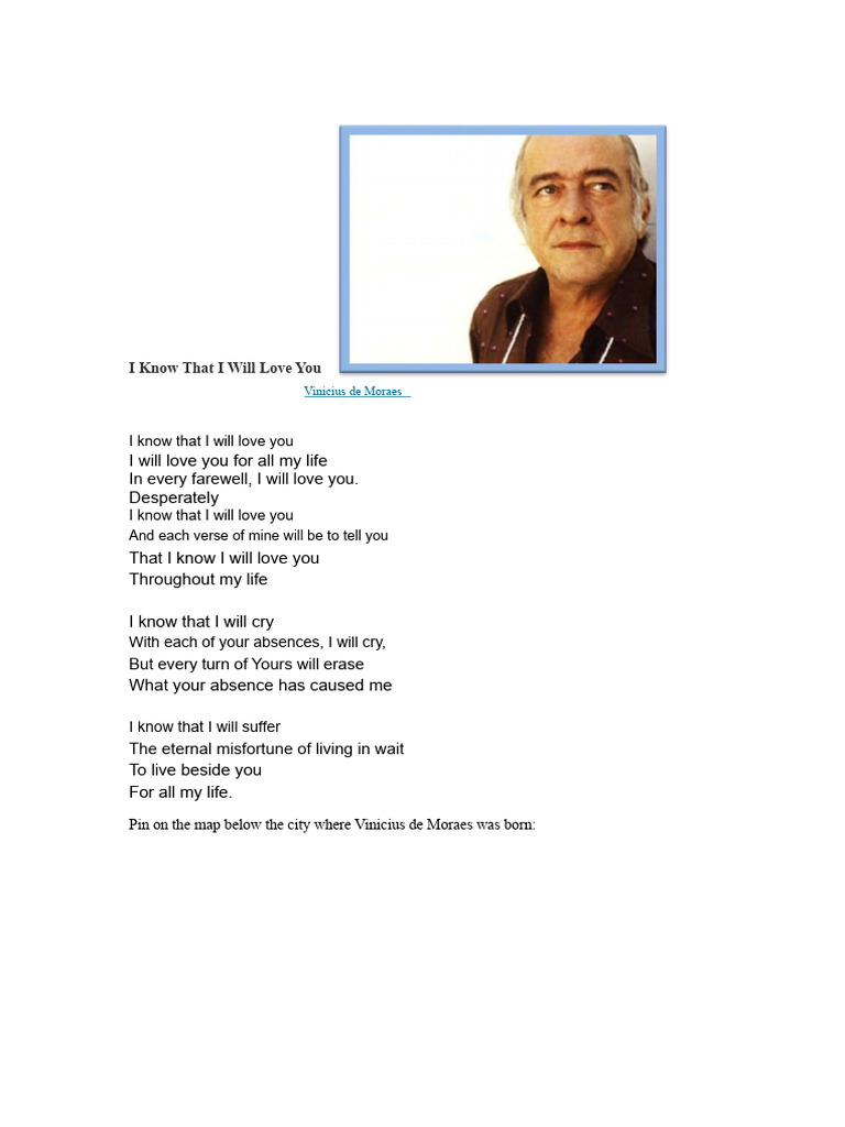 I Know That I Will Love You | PDF