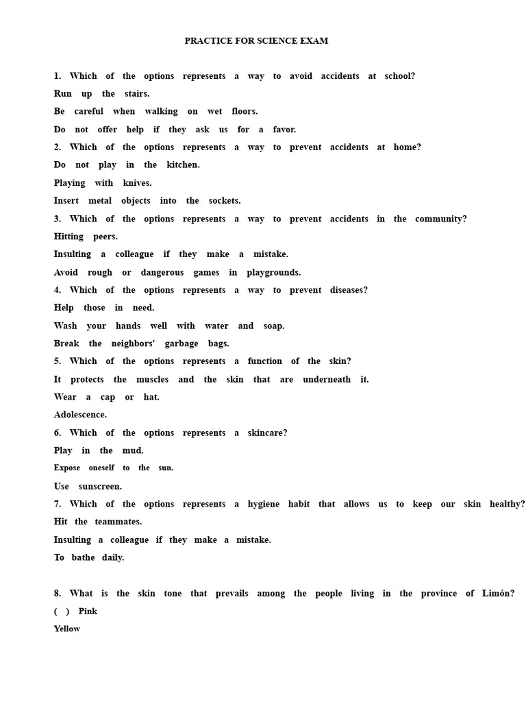 Science Practice | PDF | Skin Care | Skin