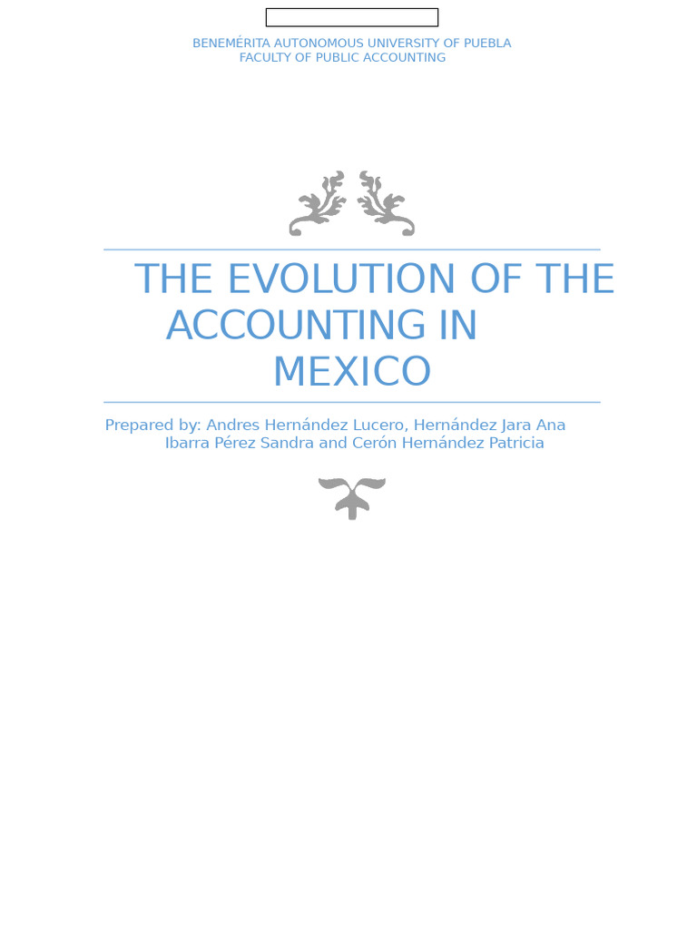 The Evolution of Accounting in Mexico | PDF | Ancient Egypt | Ancient Rome