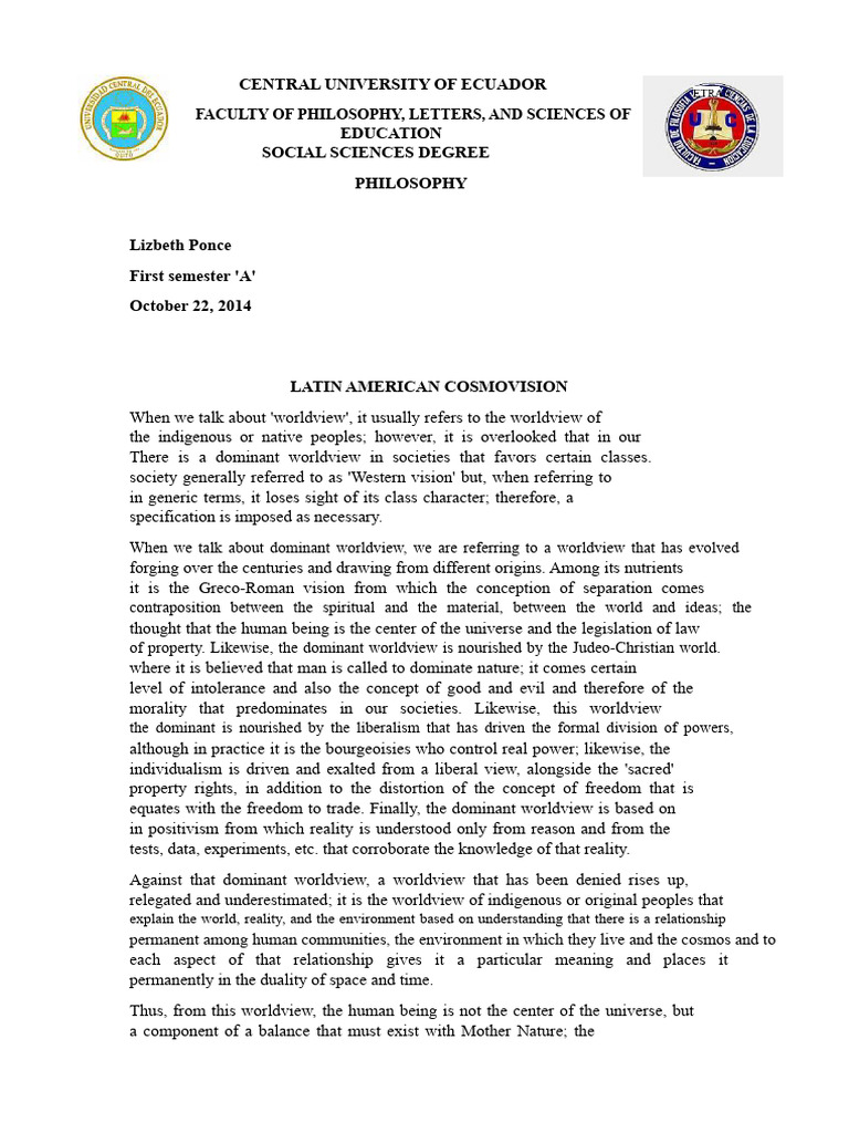 Latino American Worldview | PDF | Reality | Identity (Social Science)