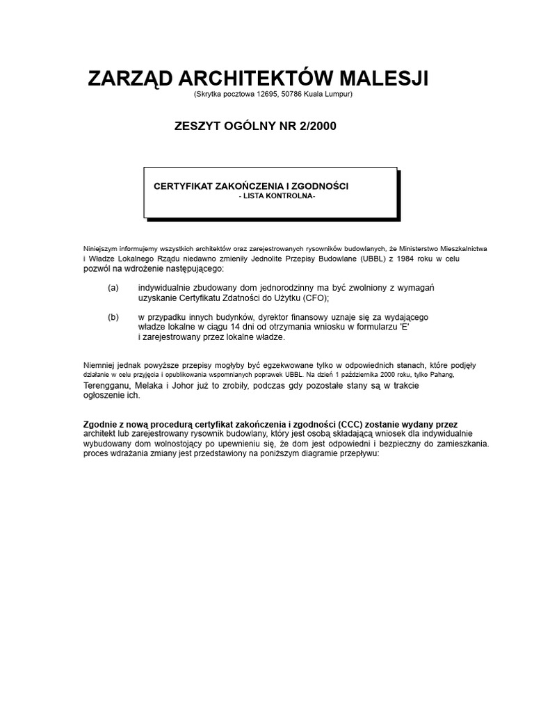 Lista Kontrolna CCC | PDF