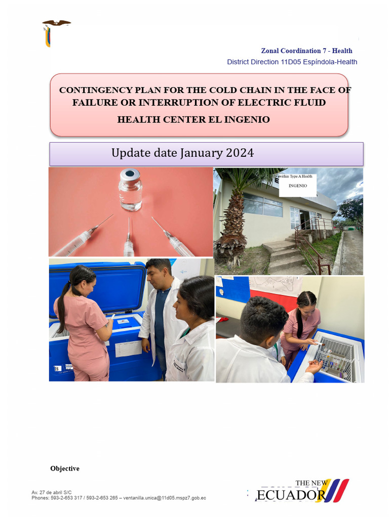 Cold Chain Contingency Plan Guide | PDF | Refrigerator | Vaccines