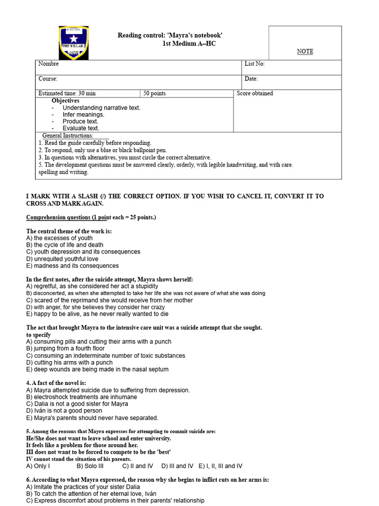 Test - Mayra's Notebook - Without Correction | PDF | Love | Psychology