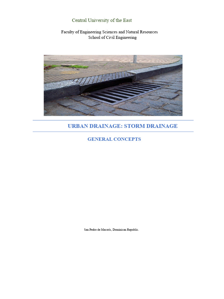 Urban Storm Drainage Concepts Explained | PDF | Storm Drain | Surface ...