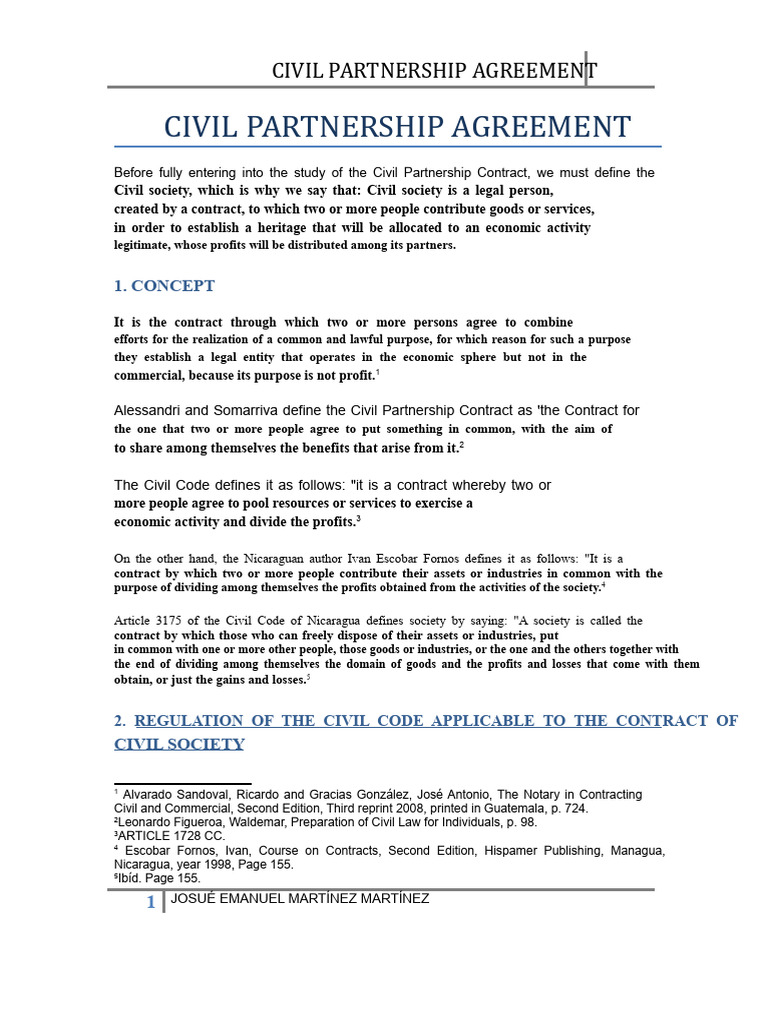 Civil Society Contract | PDF | Partnership | Liquidation