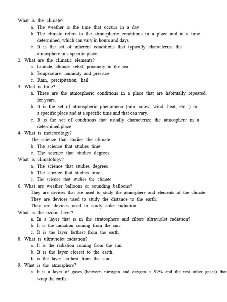 Understanding Climate and Weather Basics | PDF | Atmosphere Of Earth ...
