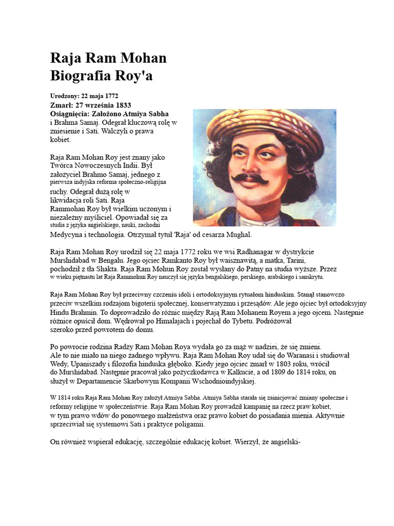 Raja Ram Mohan Roy 2 PDF | PDF