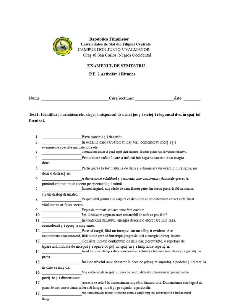 Pe 2 Exam | PDF