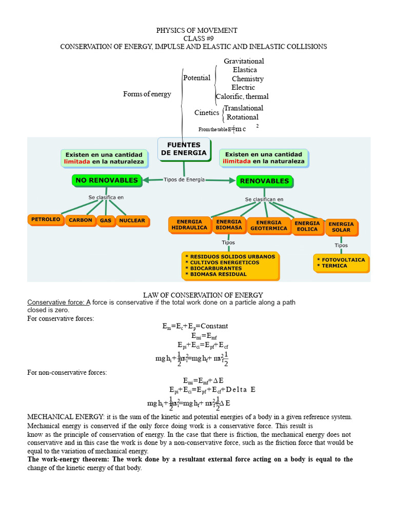 Conservation of Energy and Collisions | PDF | Collision | Force