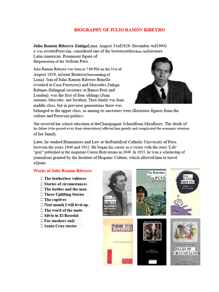 Biography of Julio Ramón Ribeyro | PDF