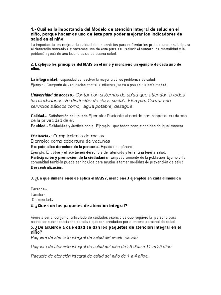 Cual Es La Importancia Del Modelo de Atención Integral de Salud en El ...
