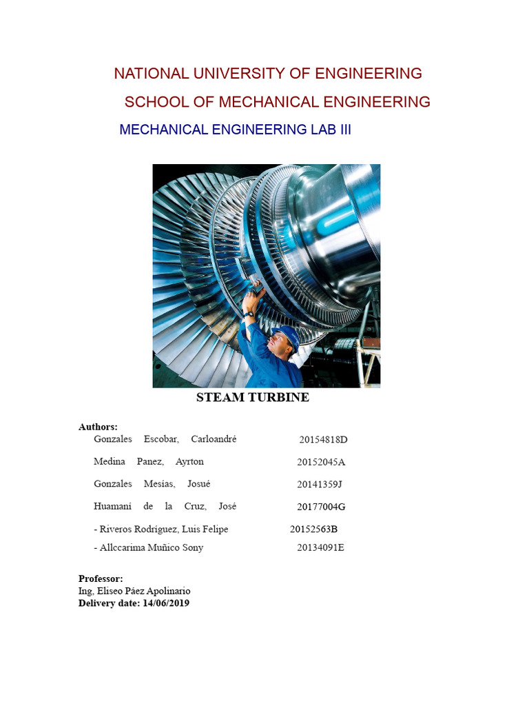Steam Turbine Operation and Analysis | PDF | Turbine | Steam