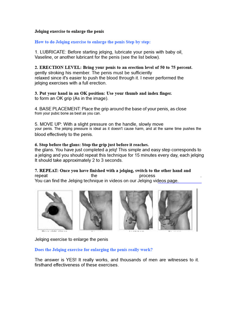 Jelqing Techniques for Penis Enlargement | PDF | Lubricant