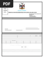 NIT Namibia Application Form 2026 | PDF | Identity Document