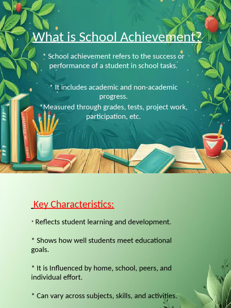 Understanding School Achievement Factors | PDF