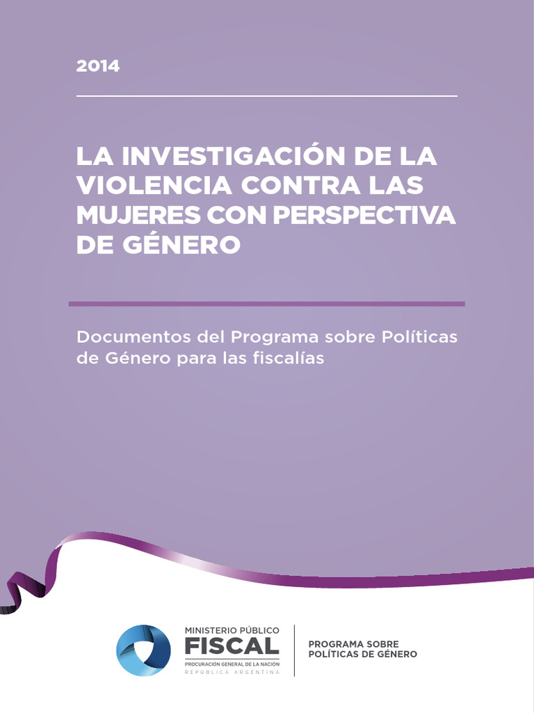 Investigación de Violencia de Género | PDF | La violencia contra las ...