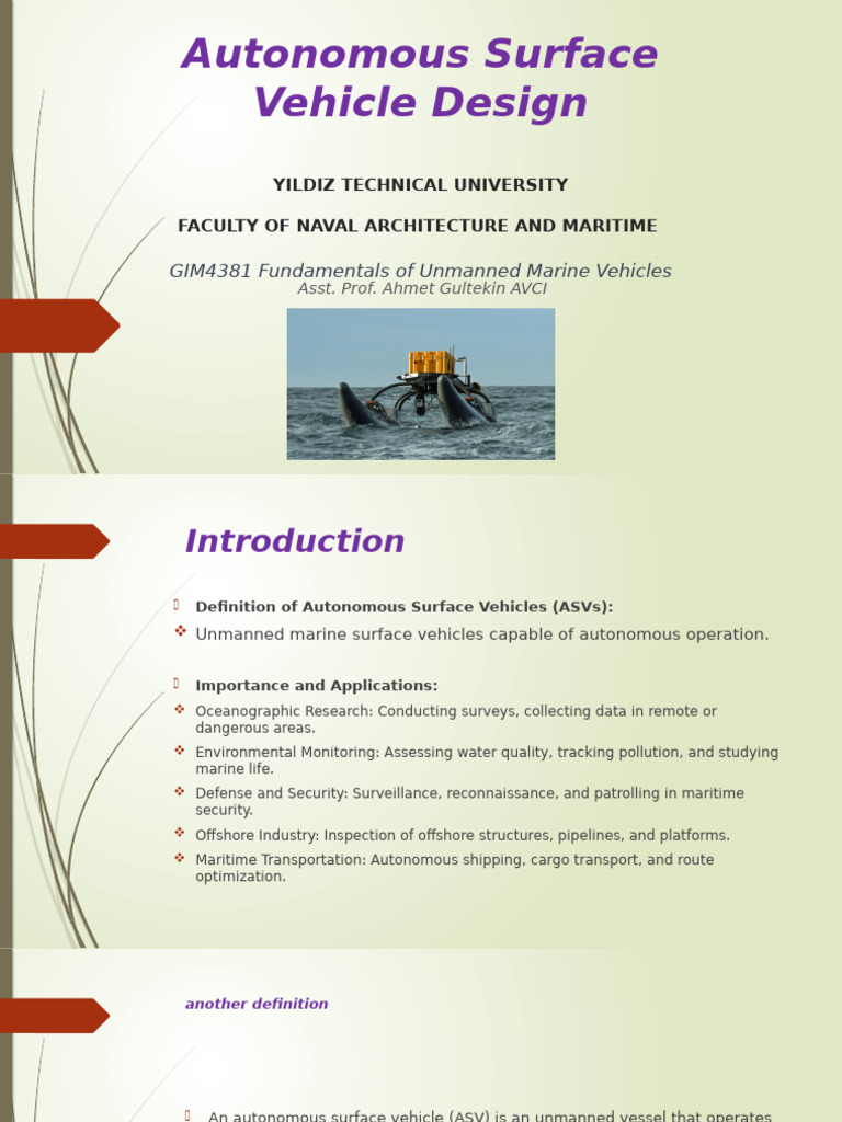 Autonomous Surface Vehicle Design Guide | PDF