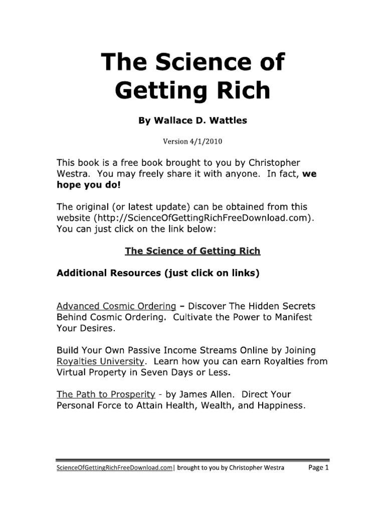 Science of Getting Rich | PDF