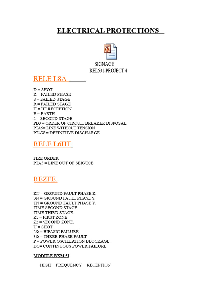General Protection Signs | PDF | Relay | High Frequency